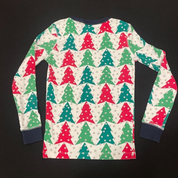 ~~ CREWCUTS Kids Sz 10 Christmas Tree PJs J.Crew Pajamas Set Sleepwear Green/Red - Picture 10 of 11